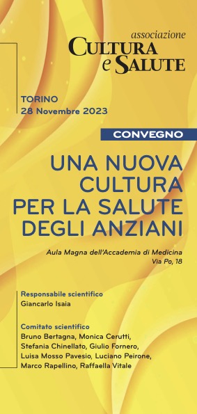 28 novembre 2023 | Una nuova cultura per la salute degli anziani