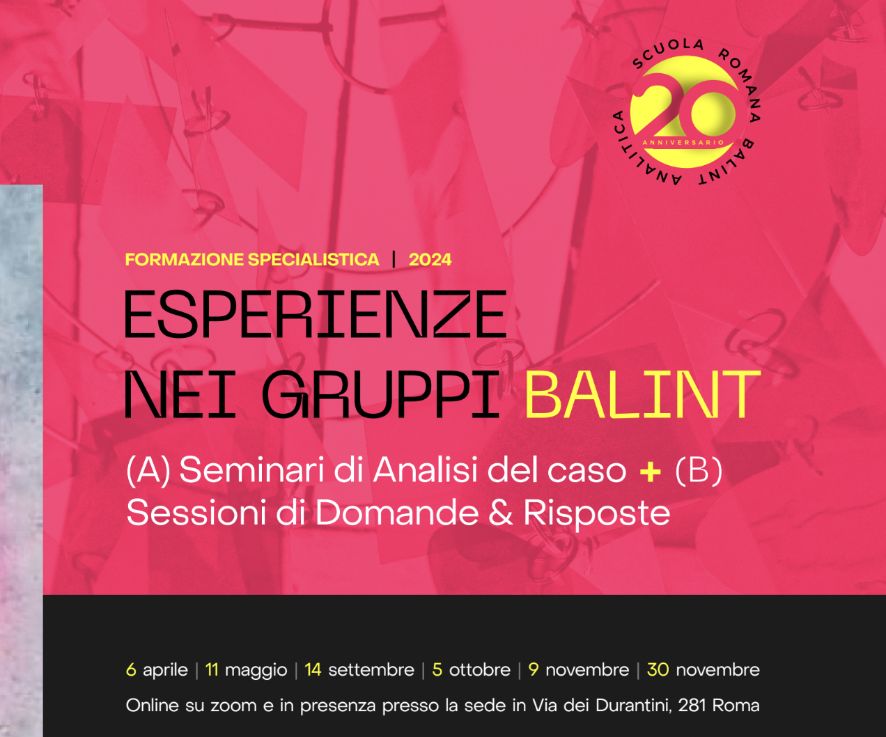 Corso biennale per conduttori di gruppi Balint – 7° edizione – Scuola Romana Balint Analitica