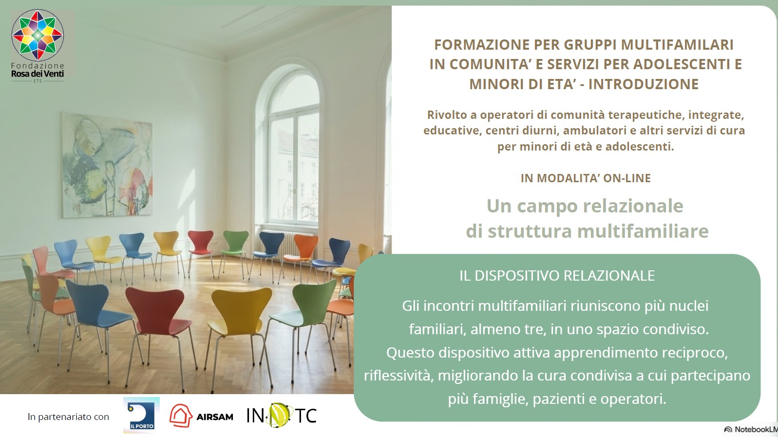 Gruppi multifamiliari: formazione online per i servizi per adolescenti Gruppi multifamiliari: formazione online per i servizi per adolescenti